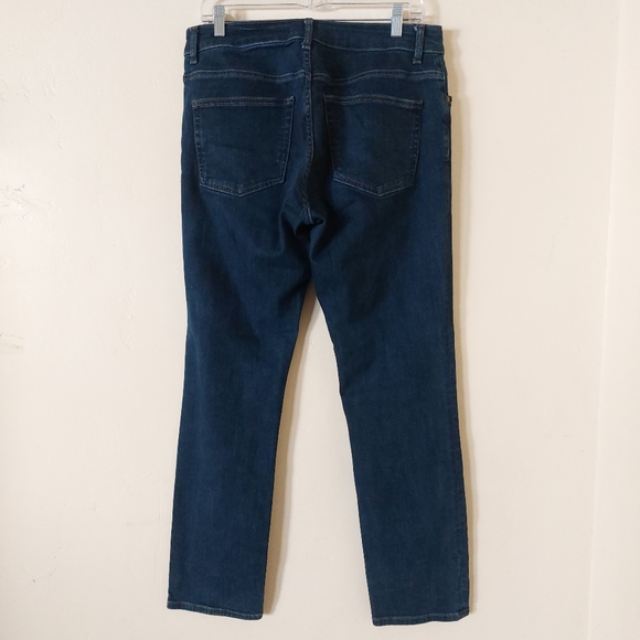 Warp + Weft Mens 34x32 Dark Midnight Wash Amsterdam Slim Denim Jeans - Picture 8 of 13